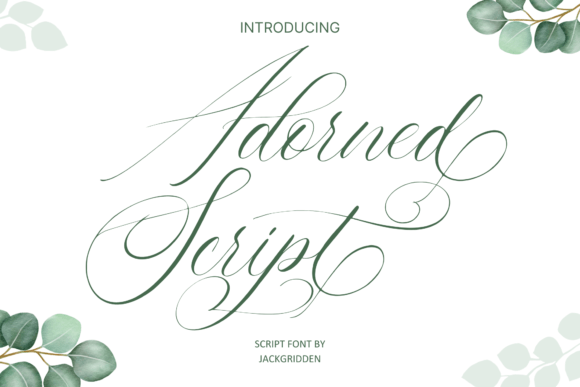 Adorned Script: A Decorative Typeface for Elegant Branding